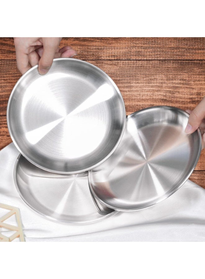 Stainless Steel Cat Dishes for Food and Water Bowls for Small Pets Relief of Whisker Fatigue -2 Sets Shallow Style(6.5 Inch) - Image 3